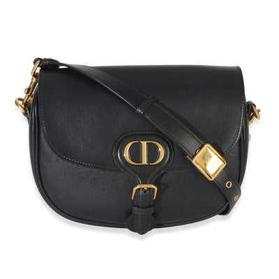 Christian Dior Black Box Calfskin Medium Bobby Flap Bag Handbag fv