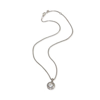 David Yurman Sterling Silver Pearl and Diamond Crossover Pendant pv