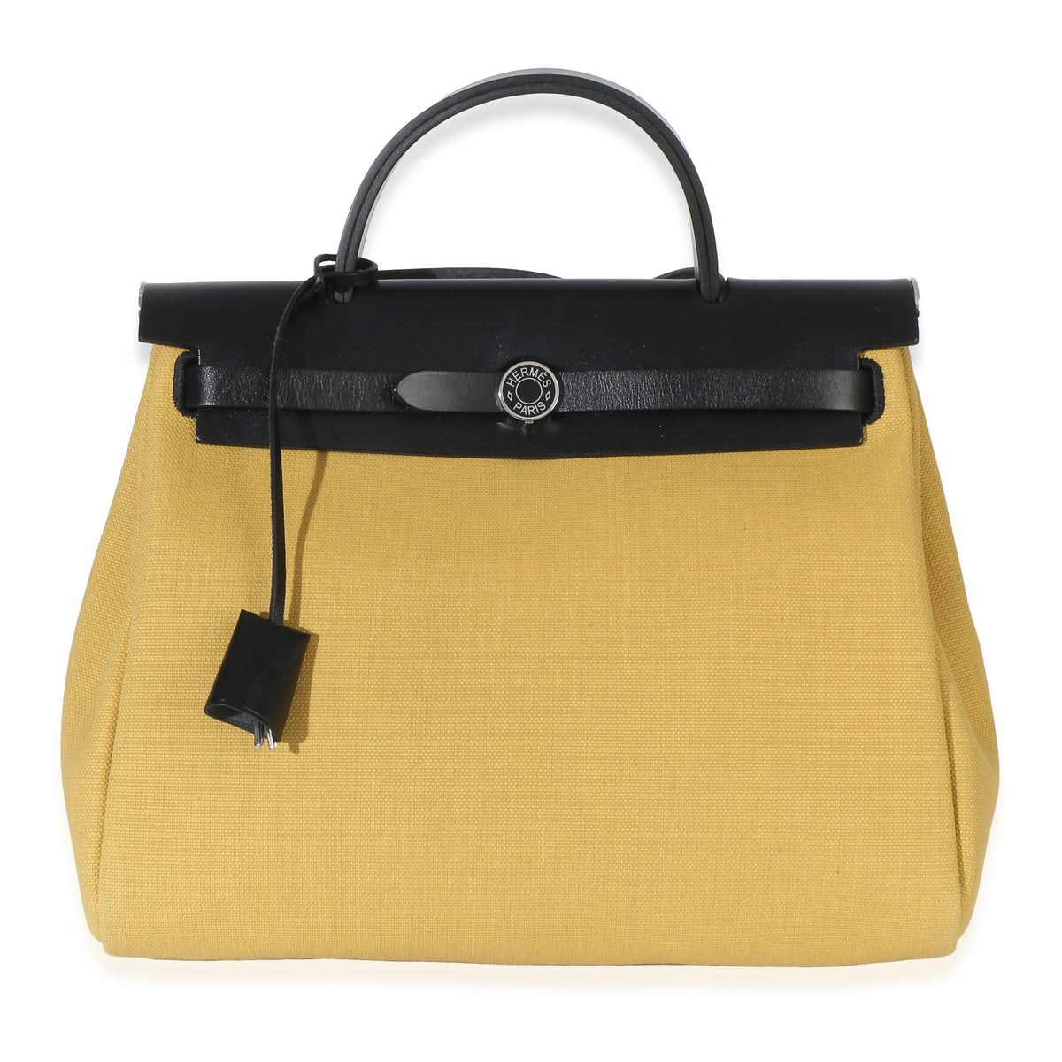 Hermès Ginger Black Toile Militaire Vache Hunter Herbag Zip Retourne 31 Laque PH Handbag id