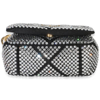 Prada Black Satin Crystal Mini Chain Shoulder Bag Handbag 5