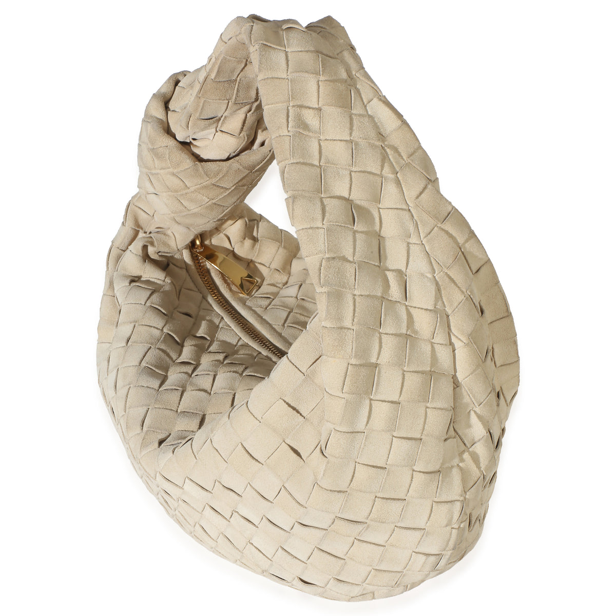 Bottega Veneta Beige Intrecciato Suede Teen Jodie Handbag 2