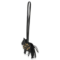 Hermès Black Milo Lambskin Studded Grigri Rodeo Robeo Rock Charm PM 2