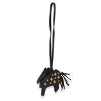 Hermès Black Milo Lambskin Studded Grigri Rodeo Robeo Rock Charm PM 3
