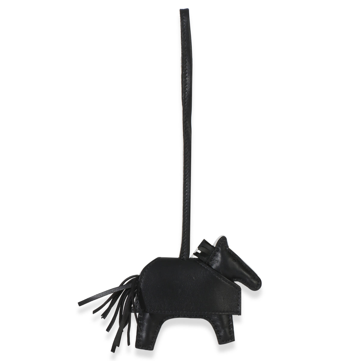 Hermès Black Milo Lambskin Studded Grigri Rodeo Robeo Rock Charm PM 4
