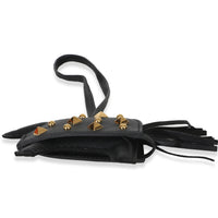 Hermès Black Milo Lambskin Studded Grigri Rodeo Robeo Rock Charm PM 5