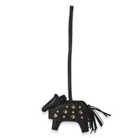 Hermès Black Milo Lambskin Studded Grigri Rodeo Robeo Rock Charm PM fv