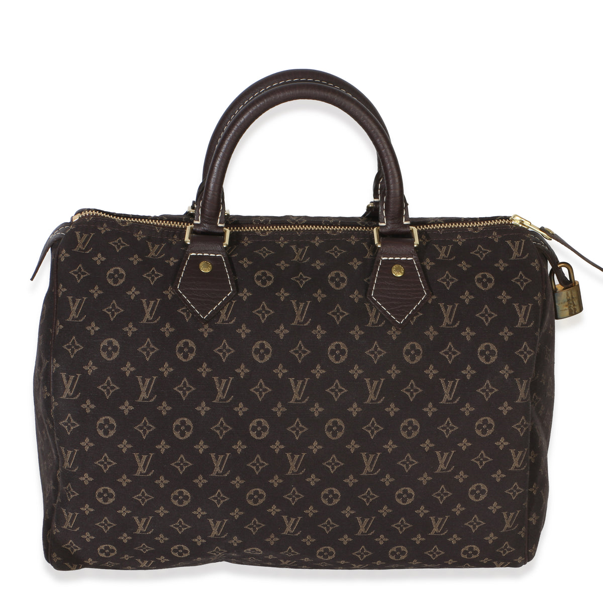 Louis Vuitton Brown Monogram Canvas Mini Lin Speedy 30 Handbag id