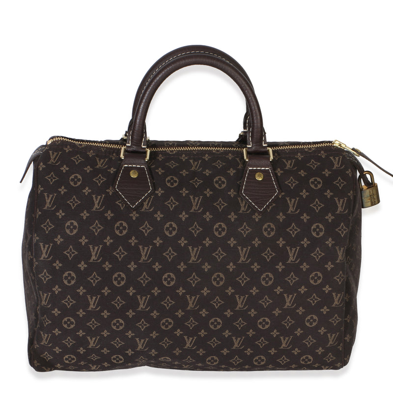 Louis Vuitton Brown Monogram Canvas Mini Lin Speedy 30 Handbag id