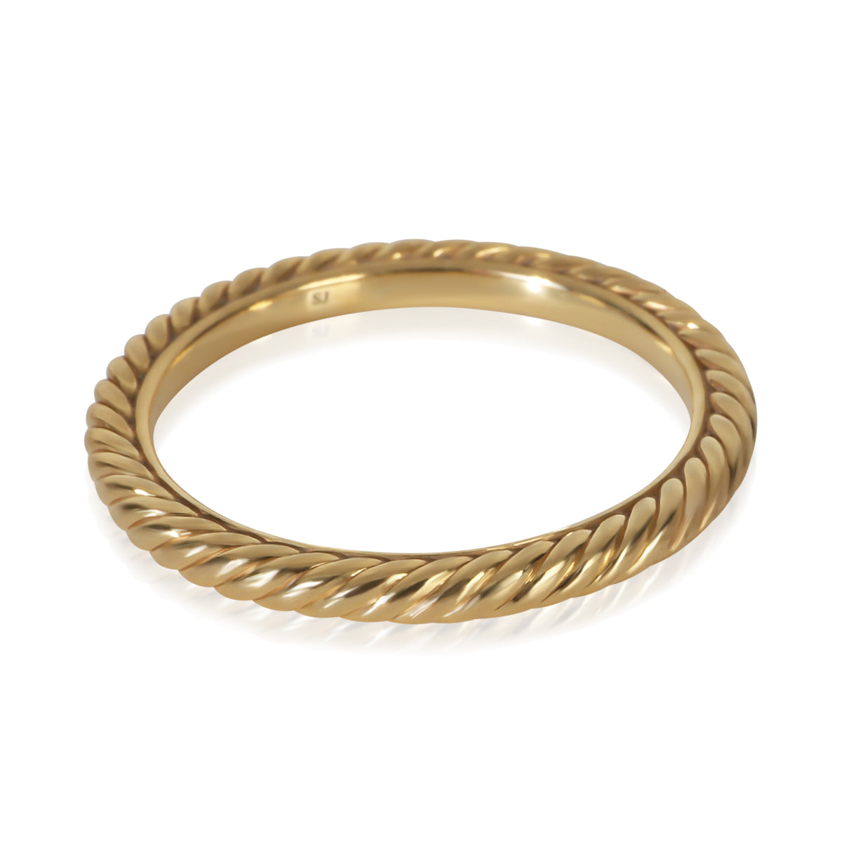 David Yurman Yellow Gold  2mm Cable Band bv