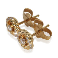 David Yurman Yellow Gold Diamond Petite Infinity Stud Earrings sv