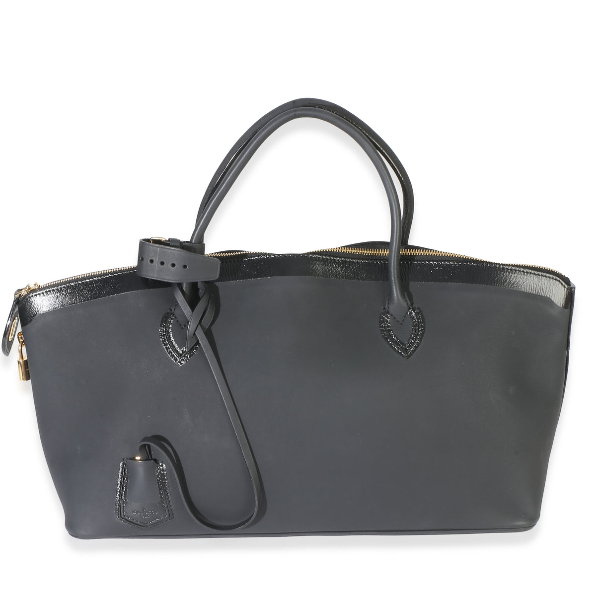Louis Vuitton Black Calfskin Obsession Lockit East West Bag Handbag fv