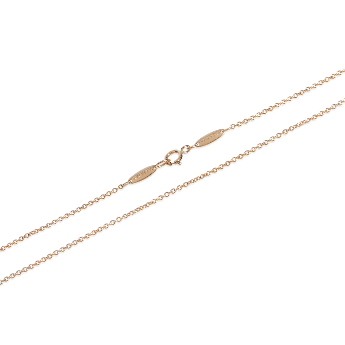 Tiffany & Co. Rose Gold  Elsa Peretti Cable Chain Necklace sv