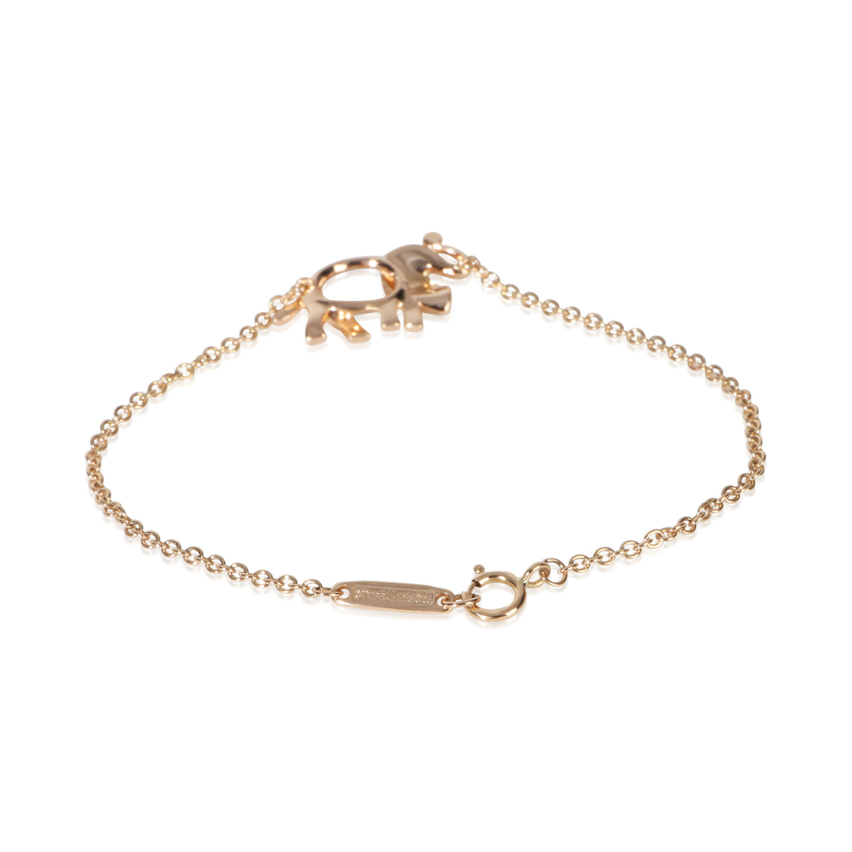 Tiffany & Co. Rose Gold Diamond Save The Wild Elephant Bracelet pv