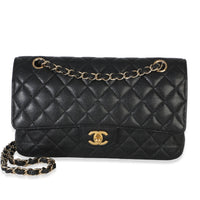 Chanel Black Quilted Caviar Medium Classic Flap Bag Handbag id