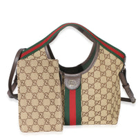 Gucci Beige Ebony GG Supreme Web Ophidia Small Giglio Tote Handbag id