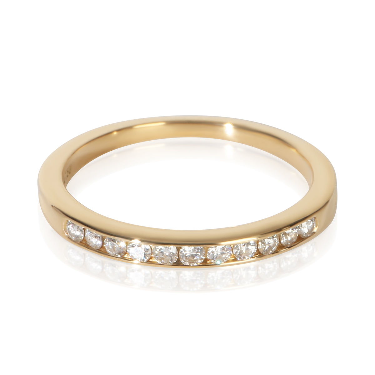 Tiffany & Co. Yellow Gold Diamond Vintage Channel Set Band fv