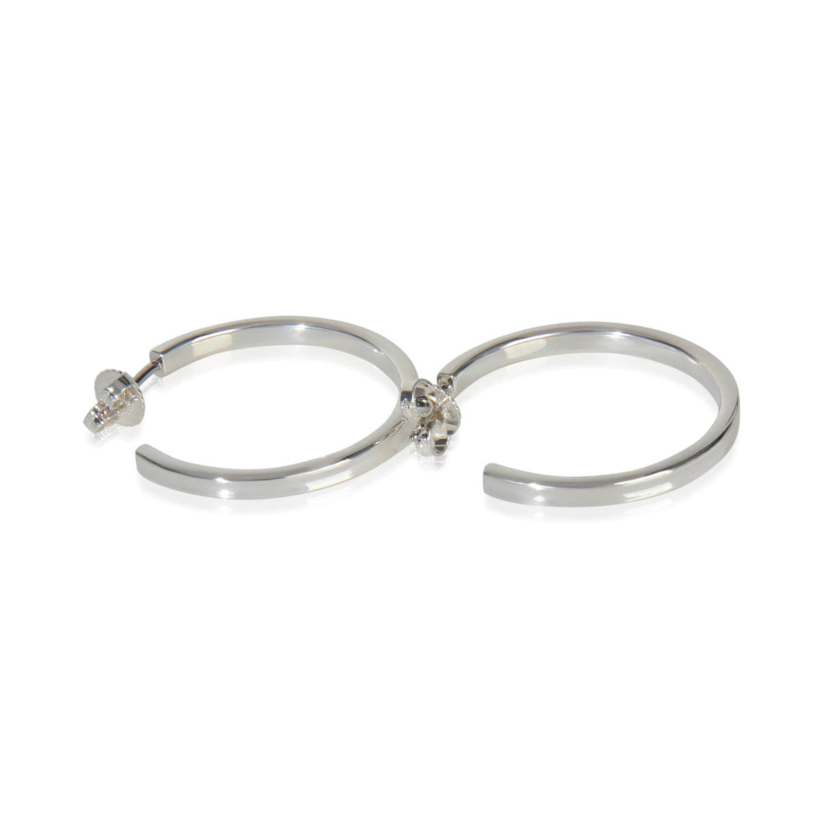 Tiffany & Co. Sterling Silver  1837 Medium Hoop Earrings