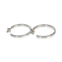 Tiffany & Co. Sterling Silver  1837 Medium Hoop Earrings