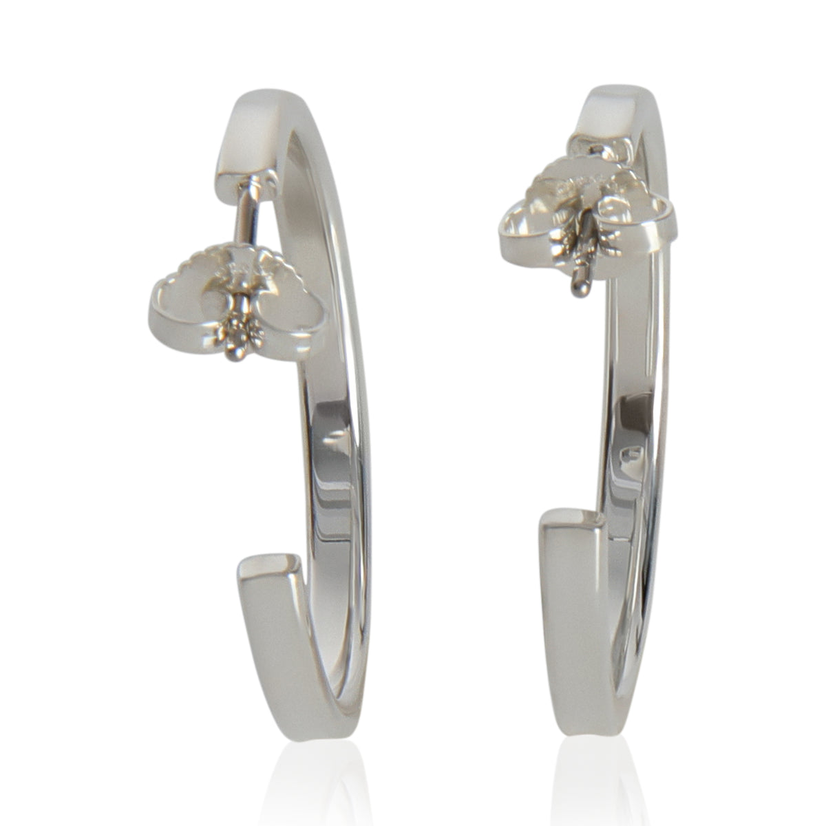 Tiffany & Co. Sterling Silver  1837 Medium Hoop Earrings
