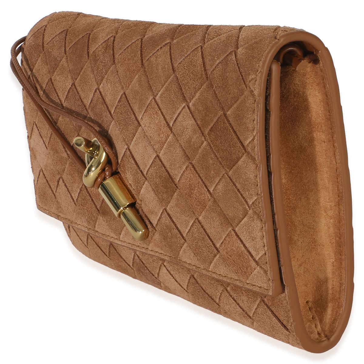 Bottega Veneta Tan Intrecciato Suede Small Andiamo Pouch Handbag 2