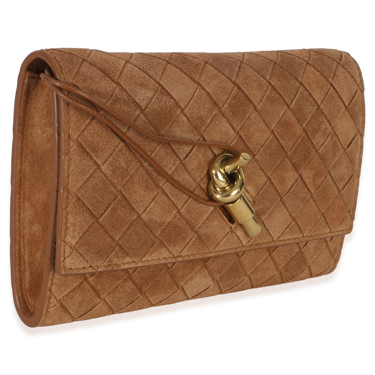Bottega Veneta Tan Intrecciato Suede Small Andiamo Pouch Handbag 3