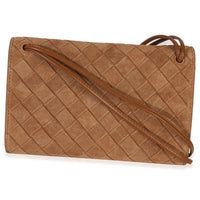 Bottega Veneta Tan Intrecciato Suede Small Andiamo Pouch Handbag 4