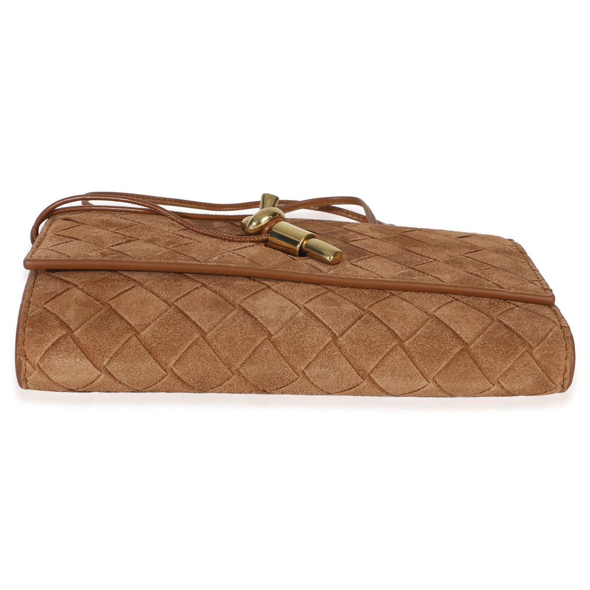 Bottega Veneta Tan Intrecciato Suede Small Andiamo Pouch Handbag 5