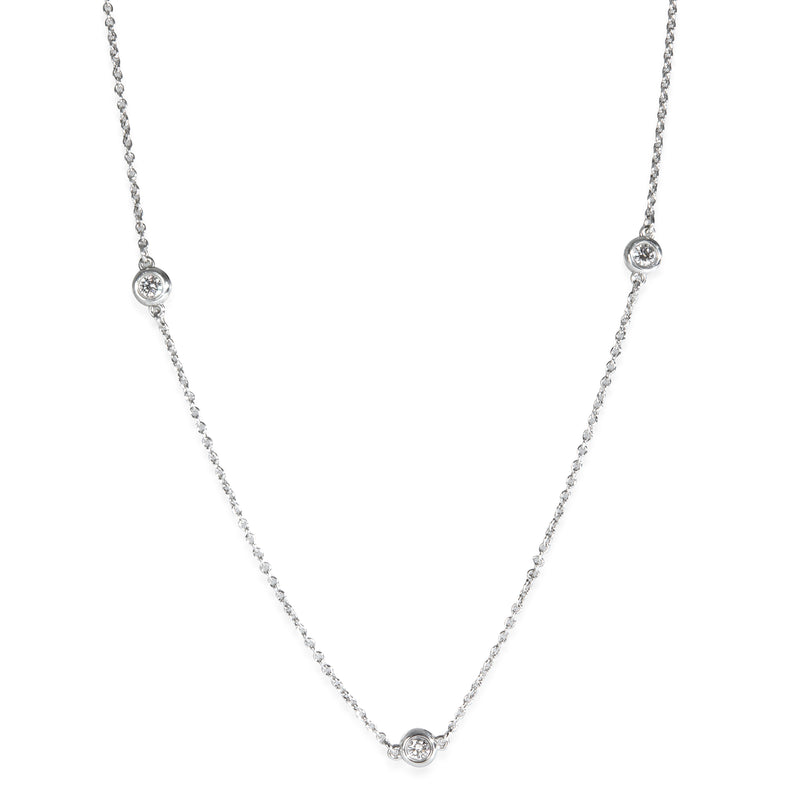 Tiffany & Co. Sterling Silver Diamond Elsa Peretti Diamond By The Yard Necklace