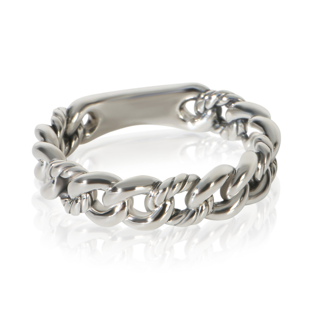 David Yurman Sterling Silver  Belmont Curb Link Band fv