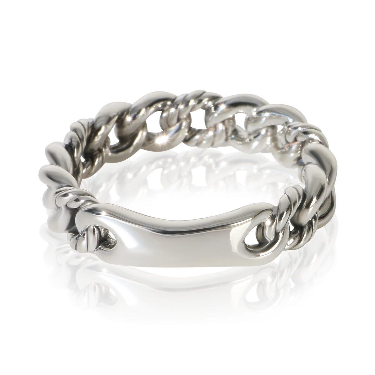 David Yurman Sterling Silver  Belmont Curb Link Band pv
