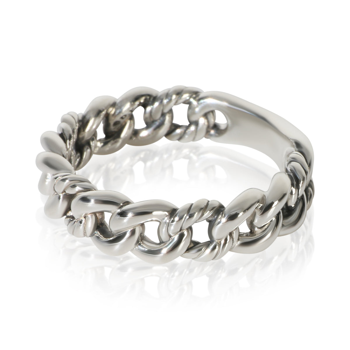 David Yurman Sterling Silver  Belmont Curb Link Band sv