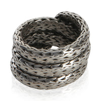 John Hardy Sterling Silver  Classic Chain Crossover Ring pv
