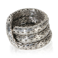 John Hardy Sterling Silver  Classic Chain Crossover Ring sv