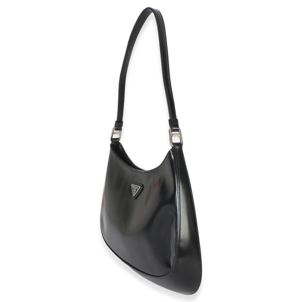 Prada Black Spazzolato Cleo Bag Handbag 2