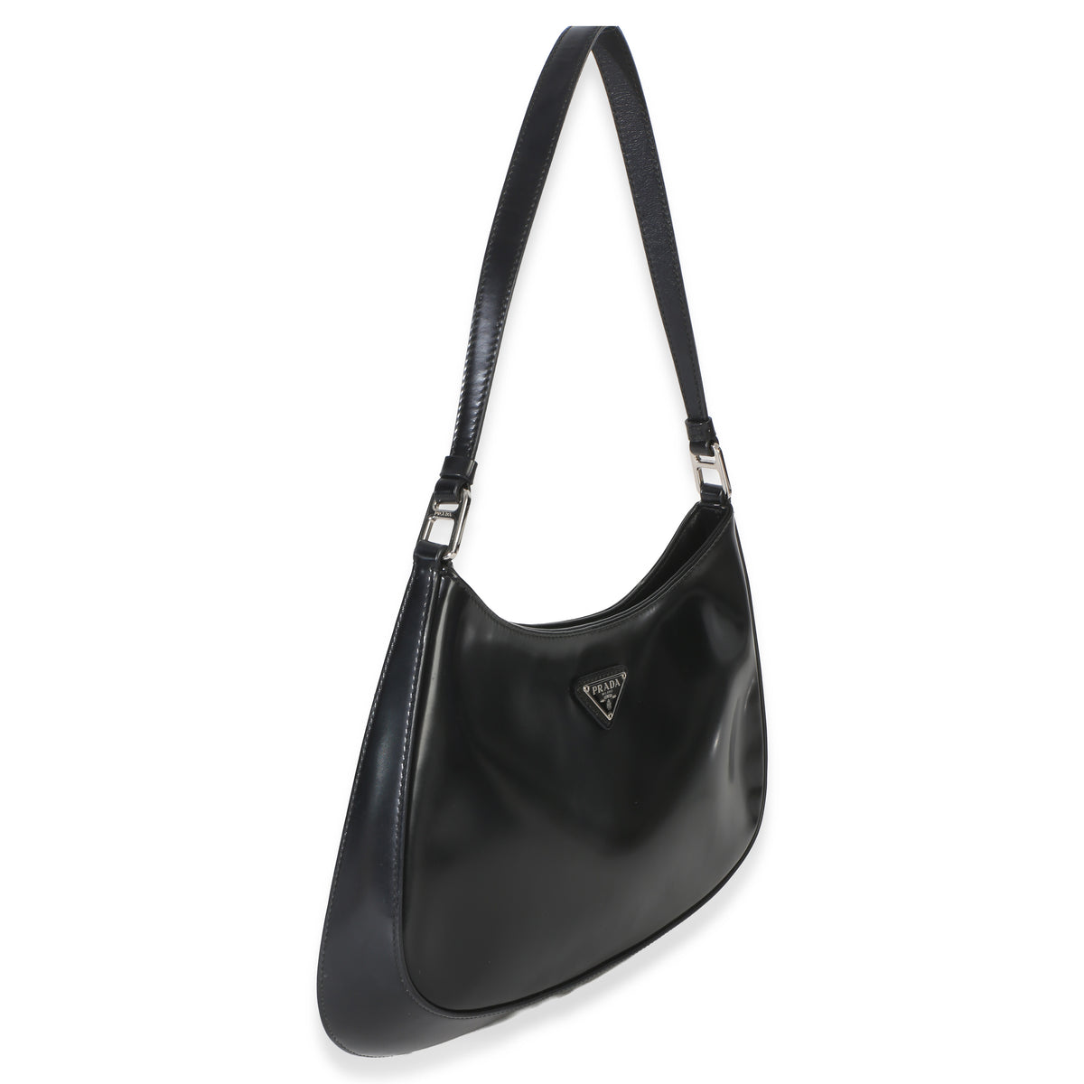 Prada Black Spazzolato Cleo Bag Handbag 3