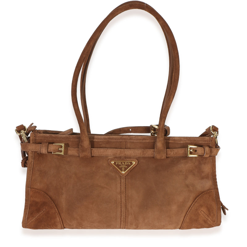 Prada Cinnamon Suede Small Bonnie Handbag id