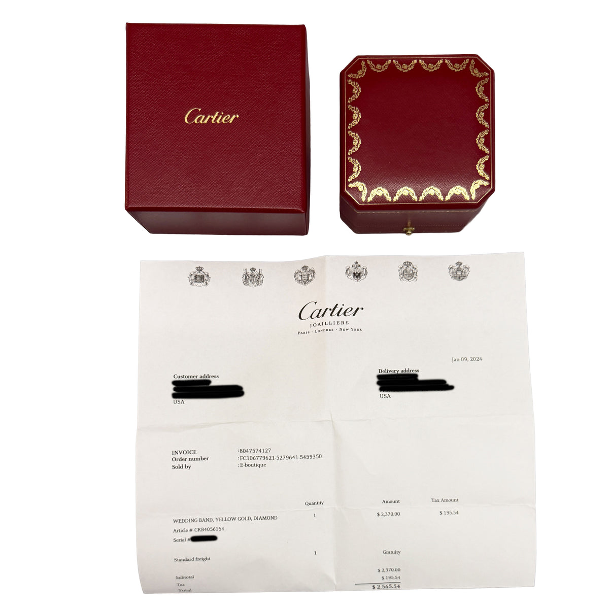 Cartier Yellow Gold Diamond Small Model Love Ring box