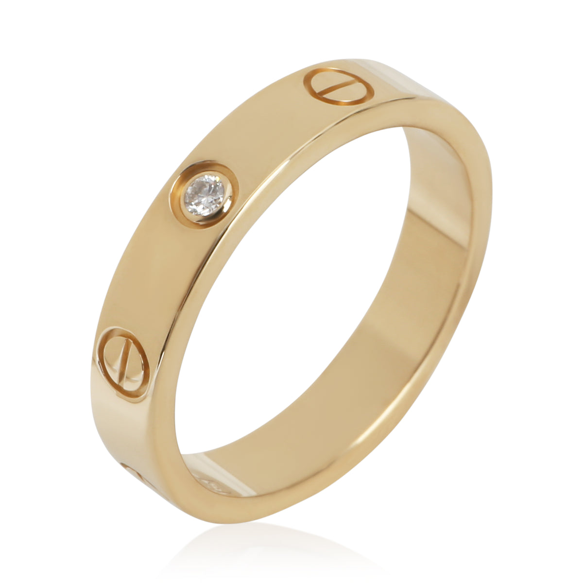 Cartier Yellow Gold Diamond Small Model Love Ring bv