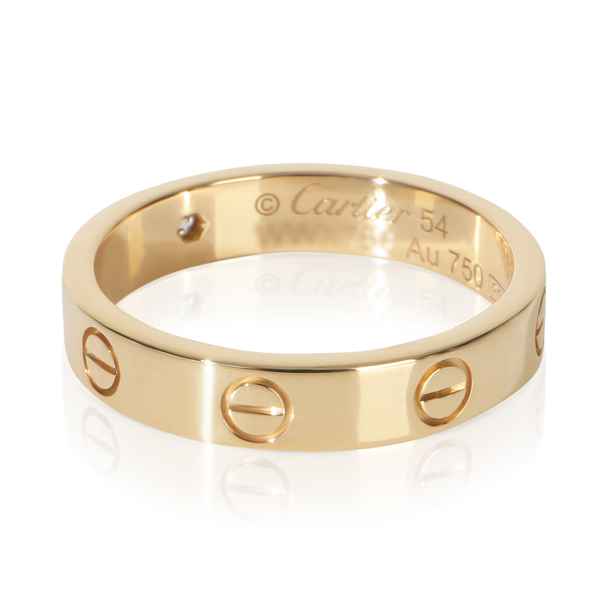 Cartier Yellow Gold Diamond Small Model Love Ring pv