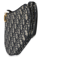 Christian Dior Navy Oblique Canvas Triple Saddle Pouch Handbag 2