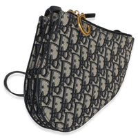 Christian Dior Navy Oblique Canvas Triple Saddle Pouch Handbag 3