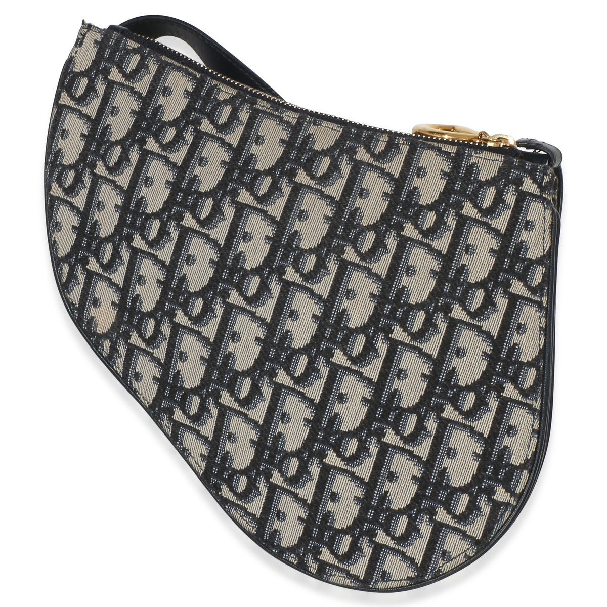 Christian Dior Navy Oblique Canvas Triple Saddle Pouch Handbag 4