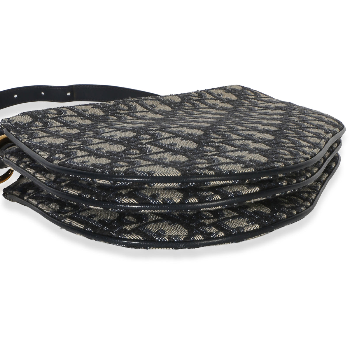 Christian Dior Navy Oblique Canvas Triple Saddle Pouch Handbag 7