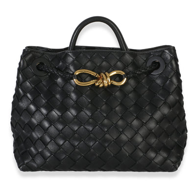 Bottega Veneta Black Nappa Intrecciato Small Andiamo Bag Handbag id
