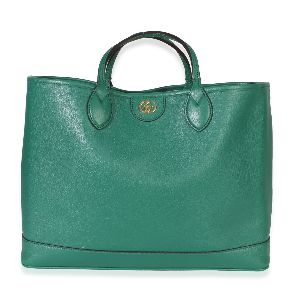 Gucci Green Textured Dollar Calfskin Medium Ophidia Tote Handbag id