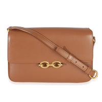 Saint Laurent Brown Smooth Calfskin Le Maillon Satchel Handbag id