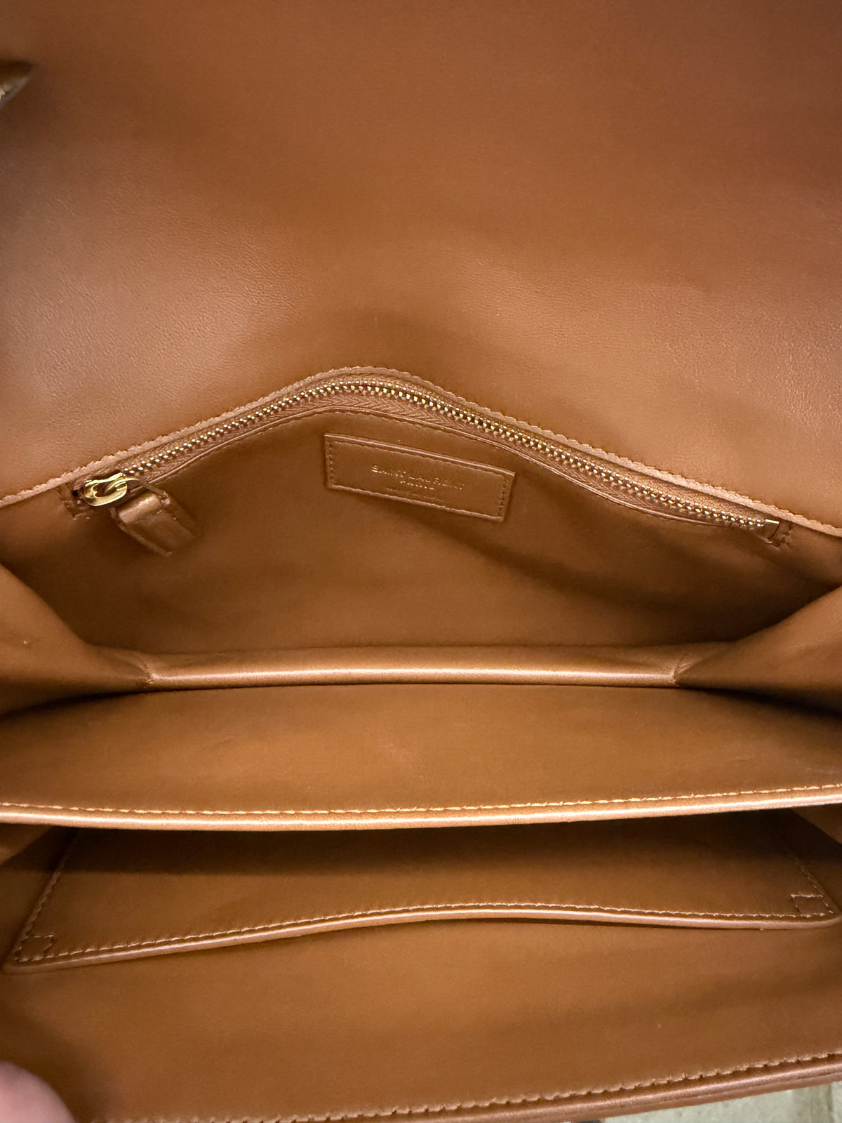 Saint Laurent Brown Smooth Calfskin Le Maillon Satchel Handbag ad3