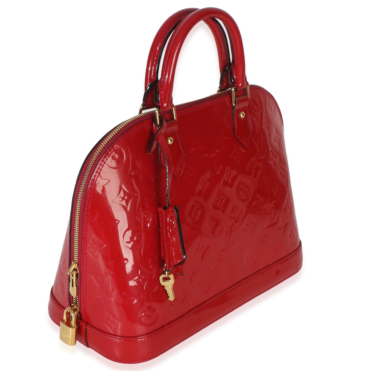Louis Vuitton Red Monogram Vernis Alma PM Handbag 3