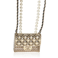 Chanel Gold Plated  2022 Runway Flap Bag Necklace fv