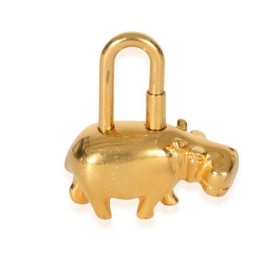 Hermès Cadena Hippopotamus 2005 Annee Des Fleuves Gold Lock Charm id